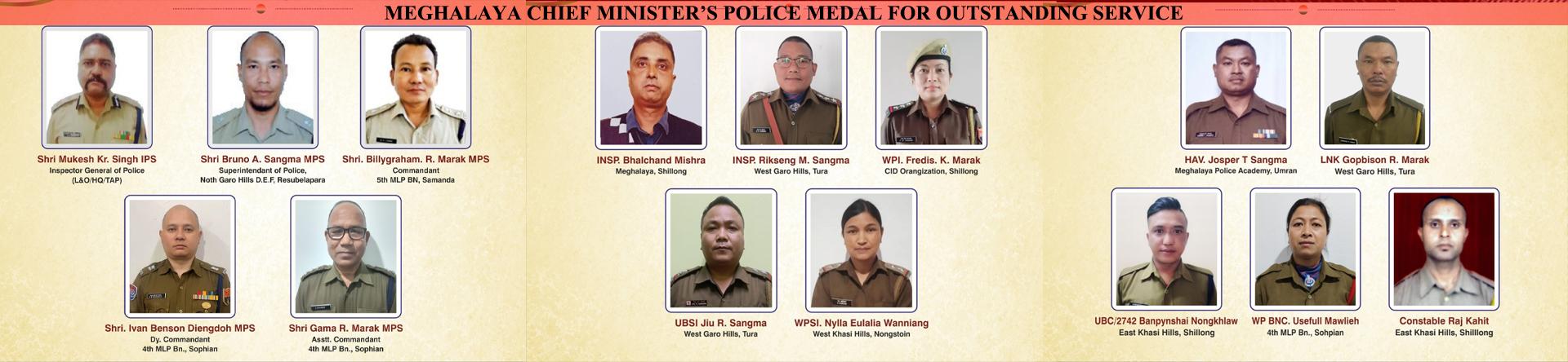 Chief Ministers Police Medal 2023